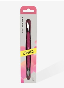 Kopytko do manicure Gummy z silikonową rękojeścią UNIQ 10 TYPE 3 (popychacz wąski zaokrąglony i toporek)