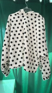 Bluza baggy le mua ecru w kropki